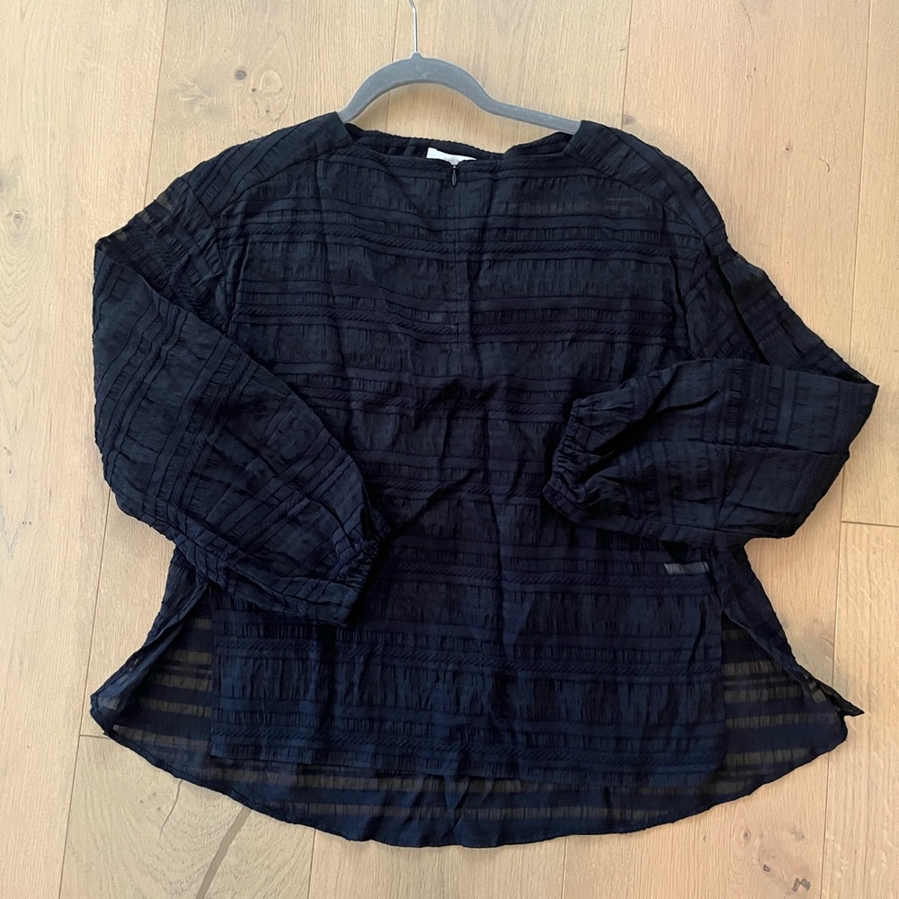 Elaine Kim embroider Black Women's Top